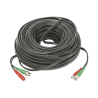 Cable Coaxial Armado de 50 Metros para Video y Energía / Optimizado para Cámaras 4K  / Conector BNC (Video) y PLUG de Alimentaci