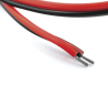 Cable con CONECTOR MACHO (Pigtail) / Alimentación para Vcd con Puntas Libres / POLARIZADO / Largo 22cm / CALIBRE 22AWG.