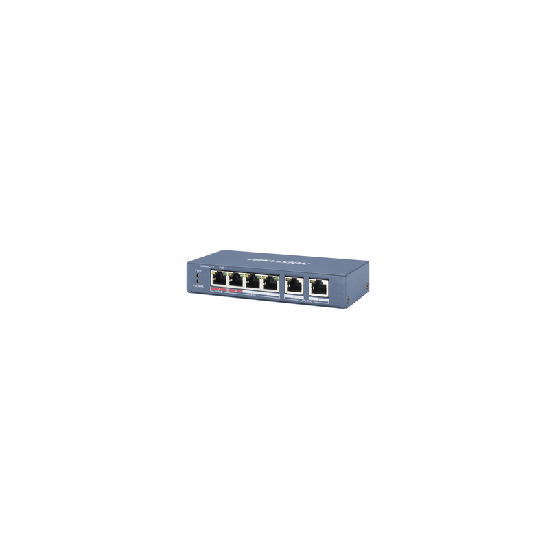 Switch PoE+ / No Administrable / 4 Puertos 10/100 Mbps PoE+ (hasta 300 m) + 2 Puertos 10/100 Mbps Uplink /  35 W