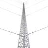 Kit de Torre Arriostrada de Piso de 45 m Altura con Tramo STZ45G Galvanizada por Inmersión en Caliente (No incluye retenida).