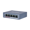 Switch PoE+ / No Administrable / 4 Puertos 10/100 Mbps PoE+ (hasta 250 m) + 1 Puerto 10/100 Mbps Uplink /  35W