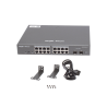 Switch Administrable PoE con 16 Puertos Gigabit PoE 802.3af/at 240W y Puertos 2 SFP de 1Gb
