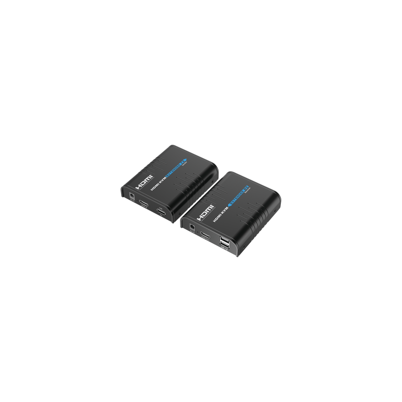 Kit extensor KVM (HDMI y USB) hasta 120 metros / Resolución 1080P  60 Hz / Soporta STP y UTP CAT5/5E/6 /  Soporta Switch Gigabit