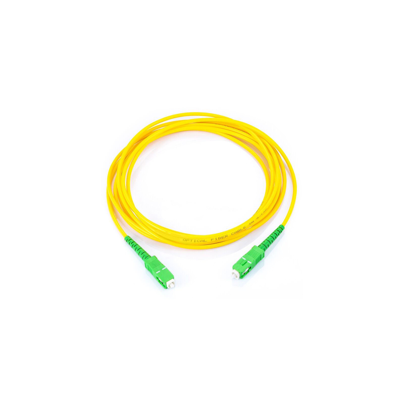 Jumper de Fibra Óptica Monomodo SC/APC-SC/APC Simplex, color amarillo, 1 metro
