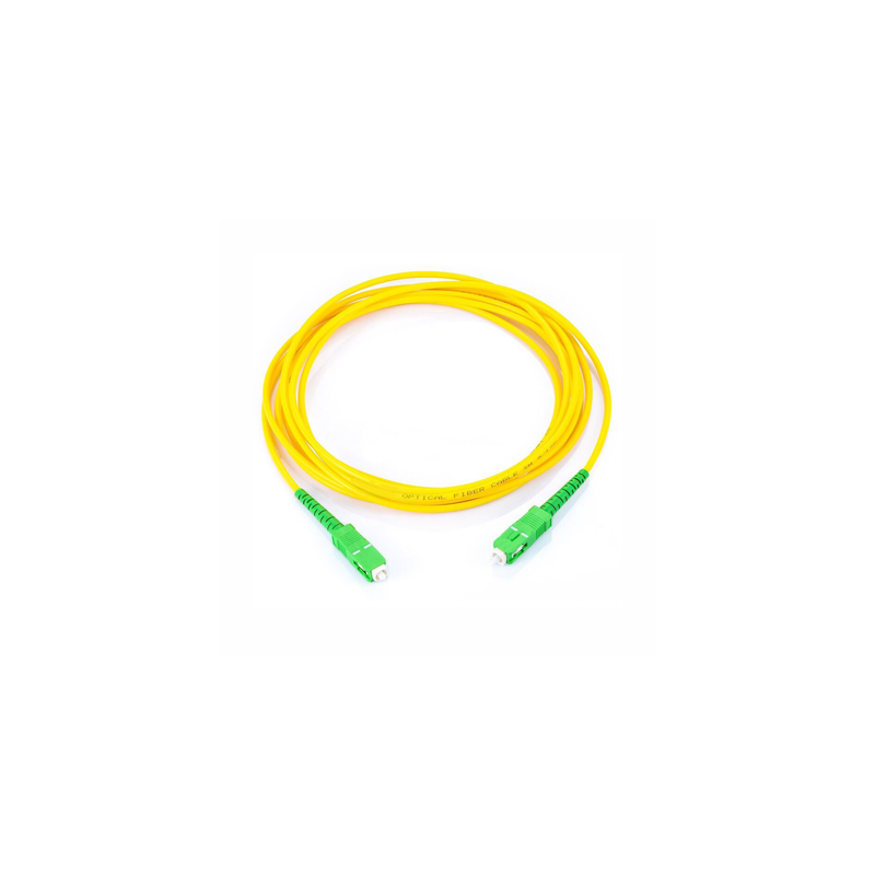Jumper de Fibra Óptica Monomodo SC/APC SC/APC Simplex, color amarillo, 2 metros