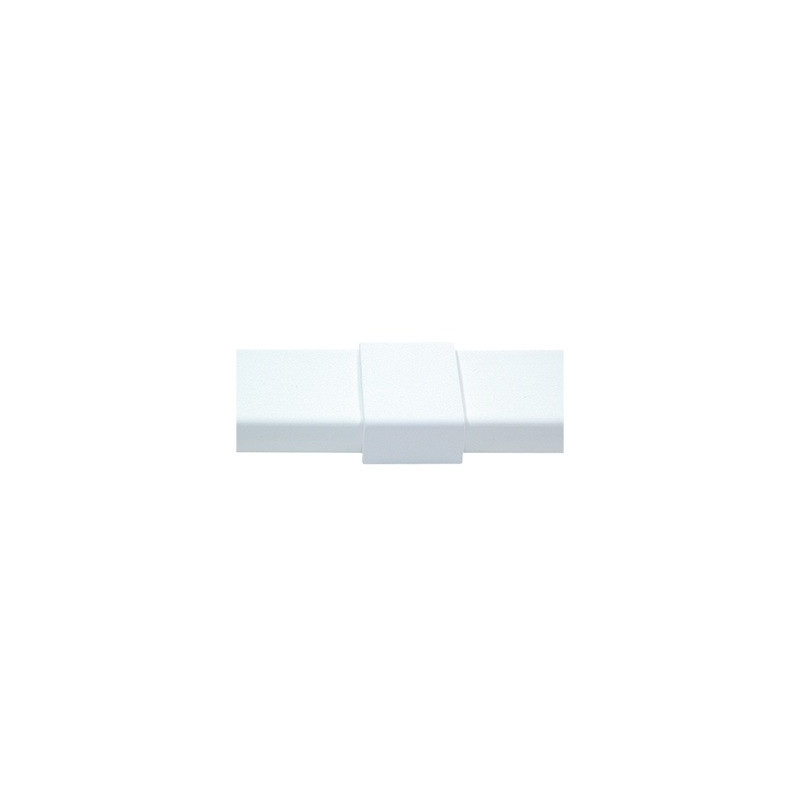 Pieza de unión color blanco de PVC auto extinguible, para canaleta PT48 (6180-01002) 