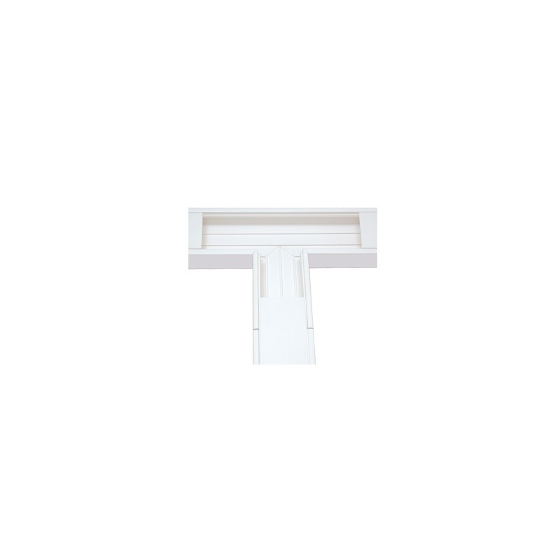 Sección en "T" color blanco de PVC auto extinguible, para canaleta TEK100 (5576-13100)