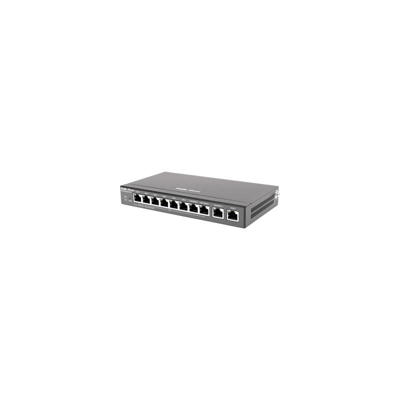 Router administrable , 6 puertos LAN  y 2 puertos LAN/WAN POE+ af/at gigabit hasta 110w, 1 puertos LAN/WAN gigabit y 1 Puerto WA