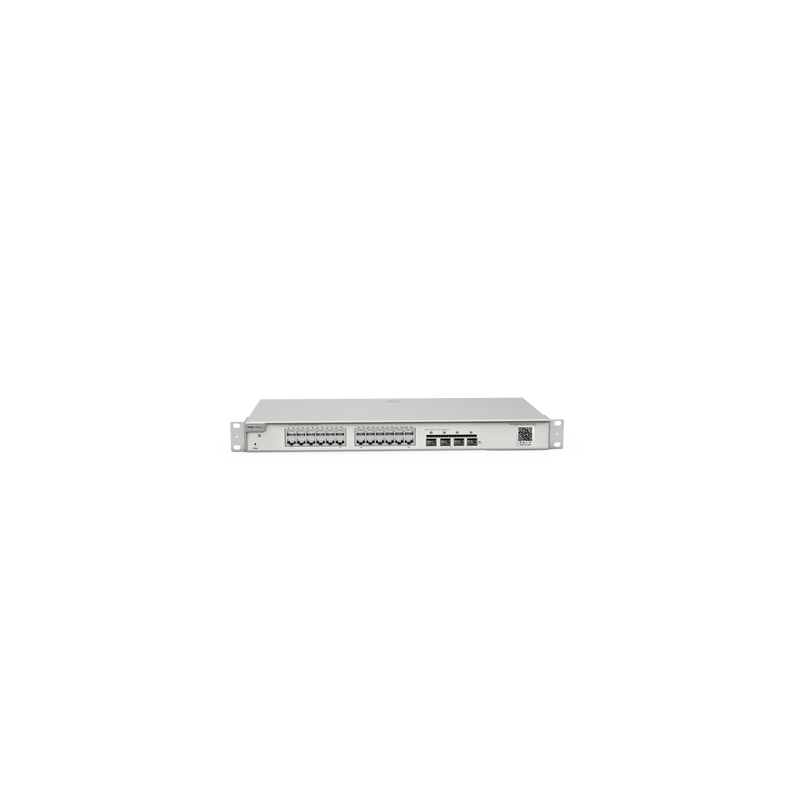 Switch Administrable con 24 Puertos Gigabit + 4 SFP+ para Fibra 10Gb, Gestión Gratuita desde la Nube