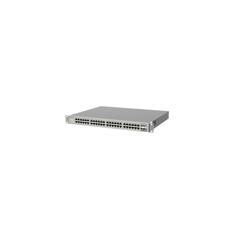 Switch Administrable Capa 3 con 48 puertos Gigabit PoE 802.3af/at + 4 SFP+ para fibra 10Gb, gestión gratuita desde la nube, 740W