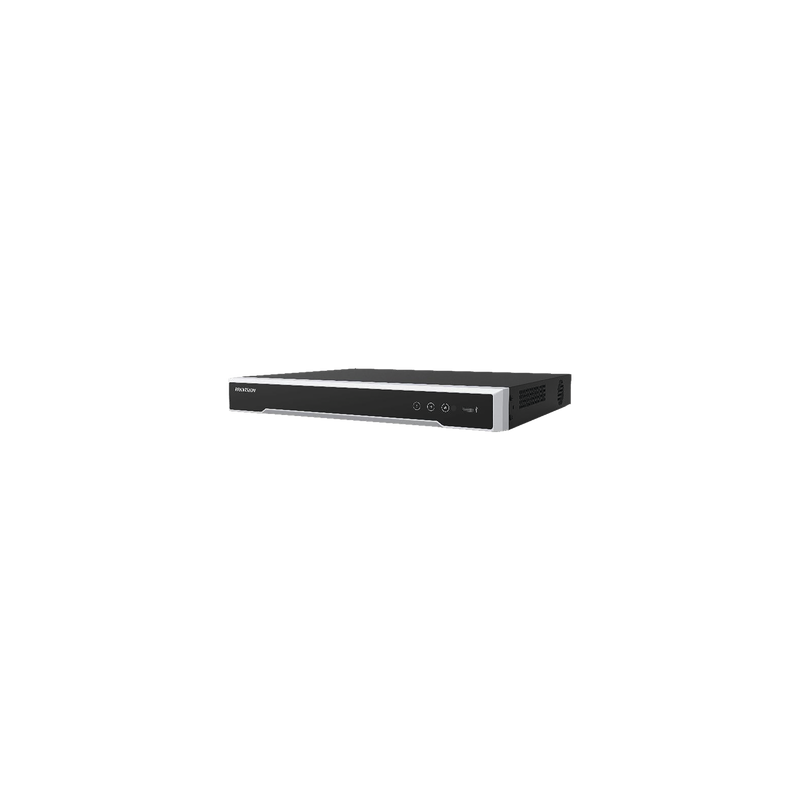 NVR 8 Megapixel (4K) / 16 canales IP / 16 Puertos PoE+ / 2 Bahías de Disco Duro / HDMI en 4K / Switch PoE 300 mts