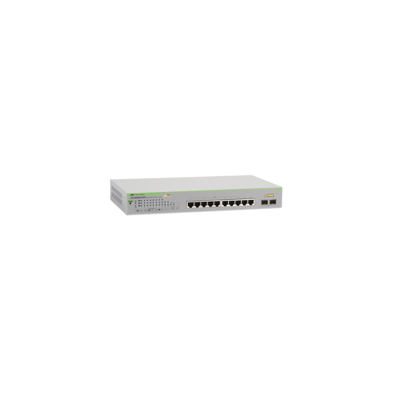 Switch PoE+ Gigabit WebSmart de 10 puertos 10/100/1000 Mbps (2 x Combo) + 2 puertos gigabit SFP (Combo), 75 W