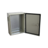 Gabinete de Acero IP66 Uso en Intemperie (300 x 400 x 200 mm) con Placa Trasera Interior y Compuerta Inferior Atornillable (Incl