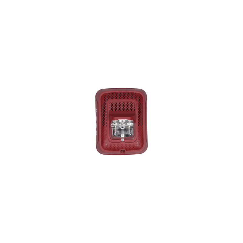 Bocina con Lámpara Estroboscópica, Montaje en Pared, Color Rojo, Nuevo Diseño Moderno y Elegante y Menor Consumo de Corriente