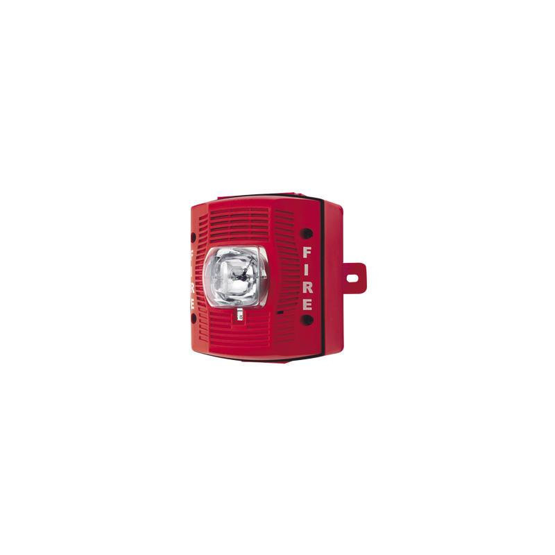 Bocina con Lámpara Estroboscópica para Exterior, con Configuración Estroboscópica Seleccionable, Color Rojo