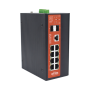 Switch Industrial administrable con 2 puertos PoE bt y 6 puertos Gigabit Ethernet con PoE 802.3af/at y 24V Pasivo + 2 SFP Gigabi