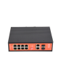 Switch Industrial PoE++ y pasivo de 24V / No administrable / Con 8 puertos Gigabit + 2 SFP combo / Presupuesto 300W